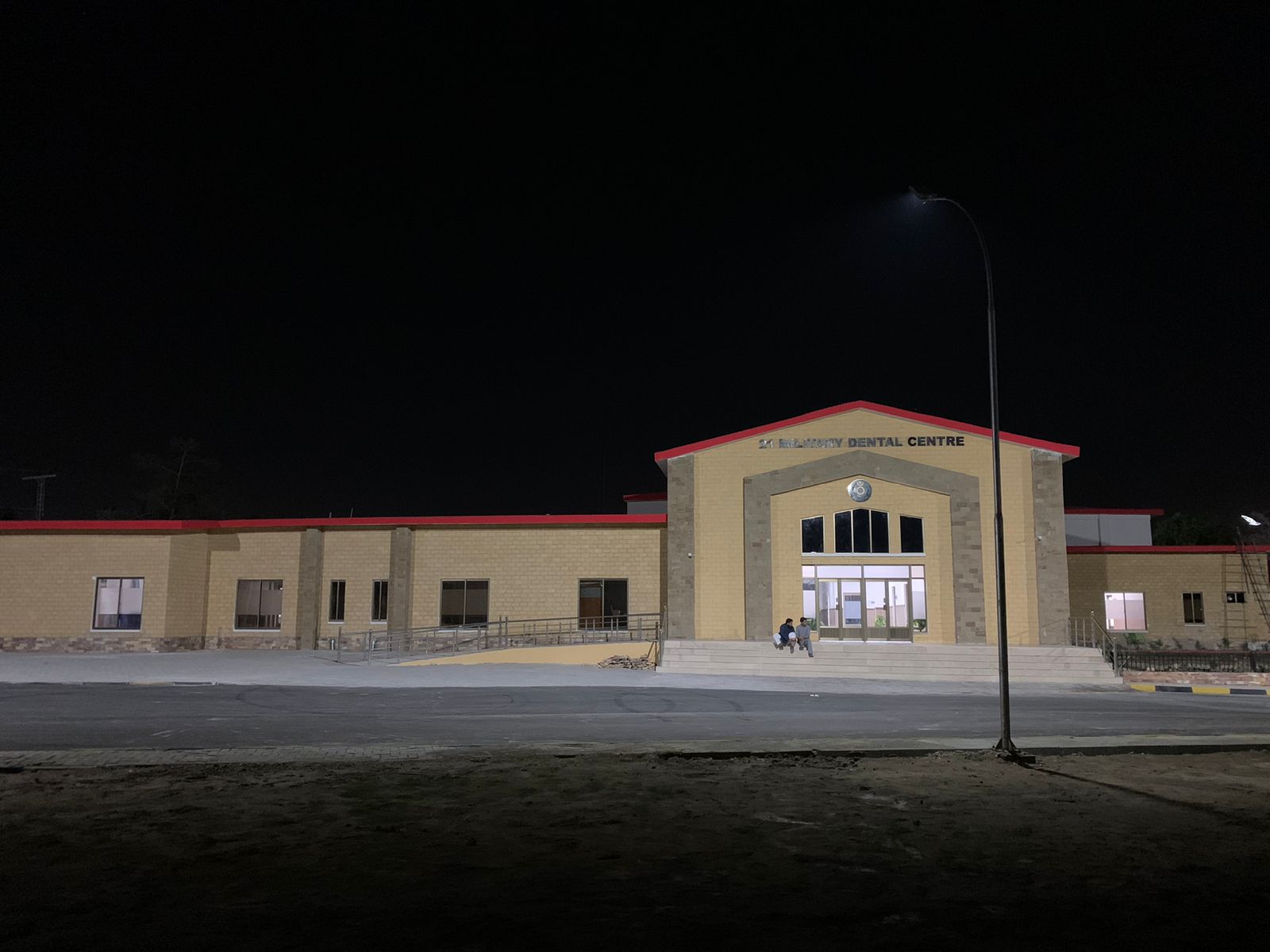 21 Military Dental Centre, CMH Quetta, completed building at night